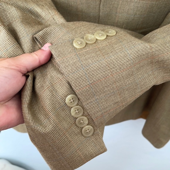 Ralph Lauren Plaid Silk/Wool 2 Button Suit Jacket - Picture 8 of 12